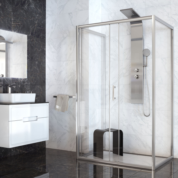 Душевая панель Taliente TA-G-S02C прямоугольная настенная