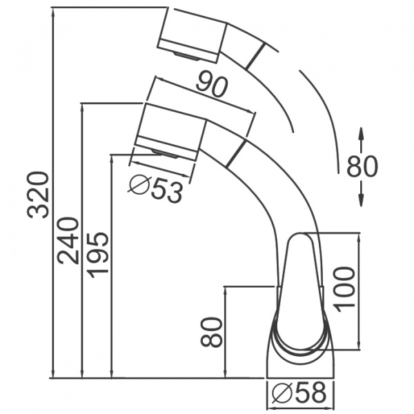 Смеситель для умывальника Ledeme H55 L1055-21