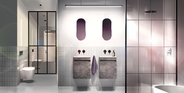 Тумба под умывальник Belux Мини НП 40 Бетон Чикого светло-серый