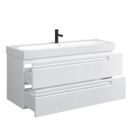 Тумба под умывальник Belux подвесная Стокгольм 100-02 Белый глянцевый