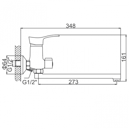 Смеситель для ванны Ledeme H14 L2214