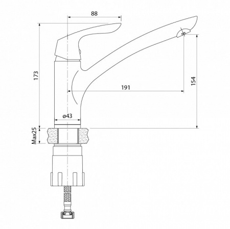 Смеситель для мойки IDDIS Kitchen Line K10SB00i05