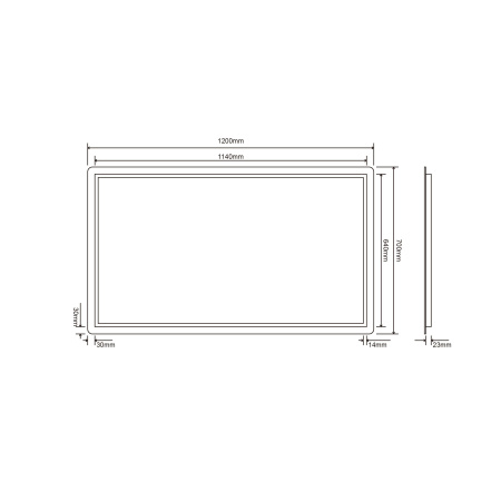 Зеркало Roxen Bella Long 100х70 510055-100