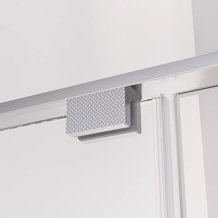 Душевая дверь распашная Veconi Premium Alassio CH, 1400х2000, хром, стекло прозрачное осветленное