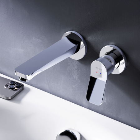 F85A72600 X-Joy Смеситель для умывальника AM.PM монтируемый в стену, хром