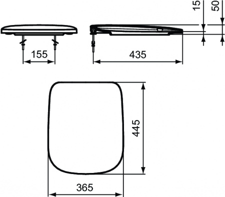 Сидение c крышкой Ideal Standard Esedra T318101 с микролифтом