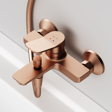 F85A10044 X-Joy, Смеситель для ванны и душа AM.PM, роз. золото