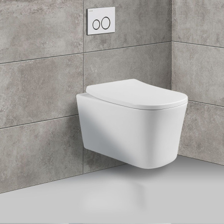 Унитаз подвесной Vincea Arco VT1-36 безободковый, цвет белый, ультратонкое soft-close сиденье