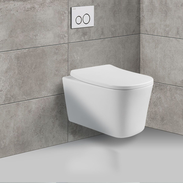 Унитаз подвесной Vincea Arco VT1-36 безободковый, цвет белый, ультратонкое soft-close сиденье