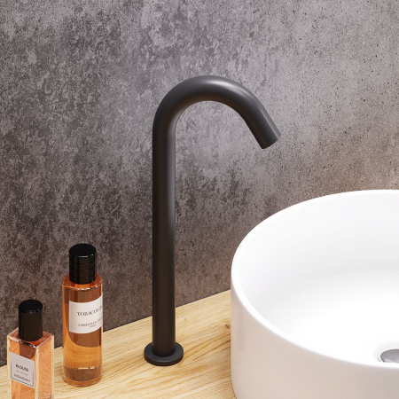 360280300 Scandinavian Pure Смеситель для умывальника Damixa cенсорный, высокий, чёрный