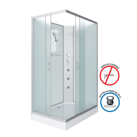 Душевая кабина Niagara Classic NG-2510-14RBKT (120х80х210) высокий поддон(40см),стекло тонированное