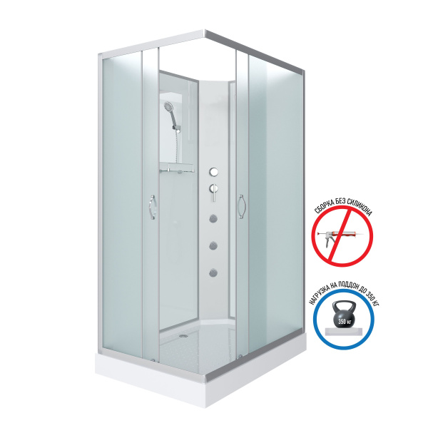 Душевая кабина Niagara Classic NG-2510-14RBKT (120х80х210) высокий поддон(40см),стекло тонированное