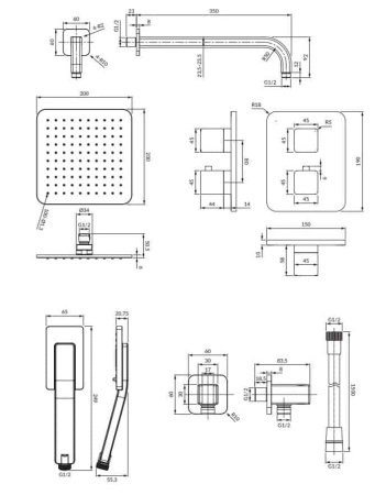 Душевая система OMNIRES Parma SYSPM11GR