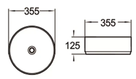 Раковина SantiLine SL-1037 36х36 белая