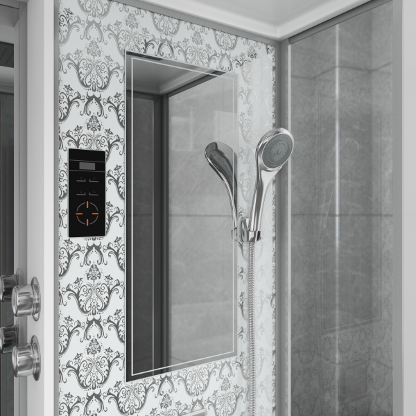 Душевая кабина Niagara Luxe NG-7713WR (82x120х215) низкий поддон(15см),дверь раздвижная,стенки серебро