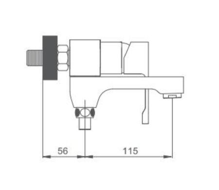 Смеситель для ванны Gappo G02-8 G3202-8 белый/хром