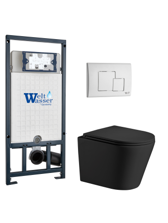 Комплект инсталляции с унитазом Weltwasser MARBERG 507 + SALZBACH 043 MT-BL + MAR 507 SE GL-WT