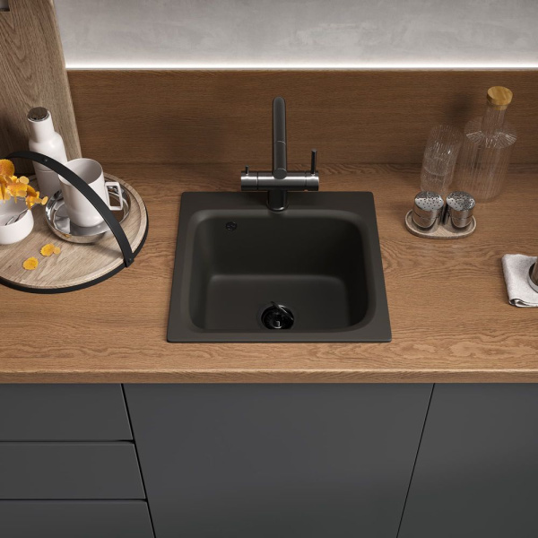 Кухонная мойка Reflexion Base RX0743BL, черный