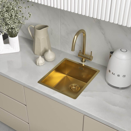 Кухонная мойка Reflexion Como RX2038GD брашированное золото