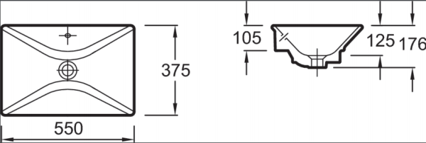 Раковина Jacob Delafon Reve E4819-00 55 см