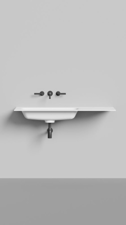 Раковина столешница Salini ONDA FLOW ROUND 72, белый, 14022052MN