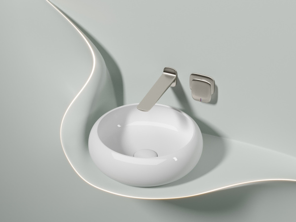 Умывальник чаша накладная круглая Ceramicanova Element 360*360*120мм, Белый, CN6050