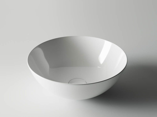 Умывальник чаша накладная круглая  Ceramicanova Element 358*358*155мм, Белый, CN6002
