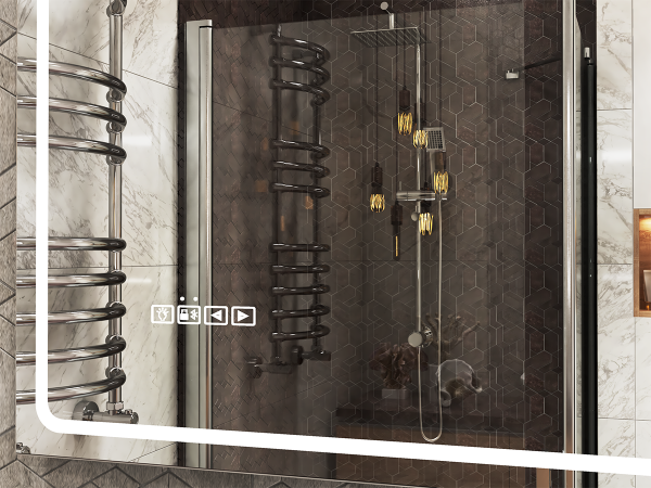 Зеркало VIGO Eva Media L 600, 60 см