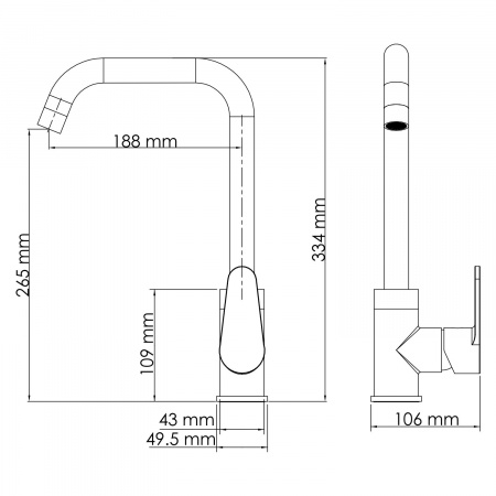 Смеситель для мойки WasserKraft 28807