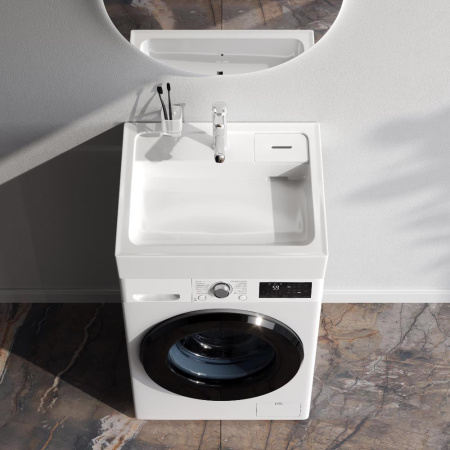 M85WCC0601WG050 X-Joy, Раковина над стиральной машиной AM.PM, керамическая, 60x50 см, белый глянец