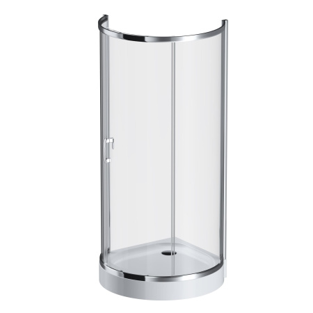 W83UG-333-095CG Like Round 95 Душевое ограждение AM.PM 95x95, стекло тонированное, профиль хром глянцевый