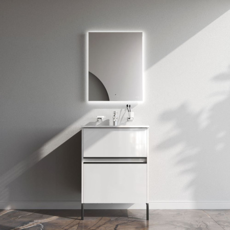 M7BFUX0602WG Sense База под раковину AM.PM, универсальная, 60 см, 2 ящика, белый глянец