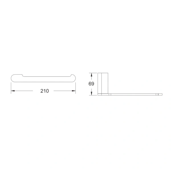 Полотенцедержатель Rose RG1706T, пепельный