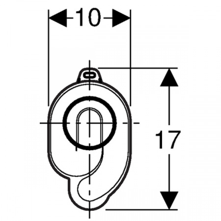 Сифон для писсуара Geberit 152.950.11.1 горизонтальный выпуск