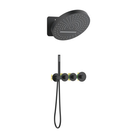 Встраиваемая душевая система с термостатом TIMO Saona SX-2329/03SM, черный