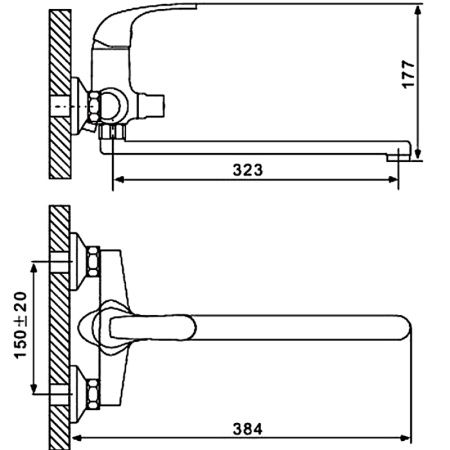 Смеситель для ванны Gappo Hanm G2235