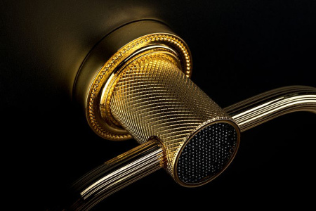 Кольцо для полотенец Boheme Royal Cristal 10925-G-B Золото