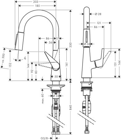 Смеситель для мойки Hansgrohe Talis S 72815000