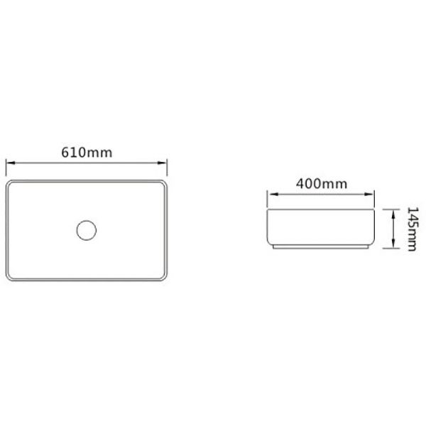 Раковина SantiLine SL-1090 61х40 белая