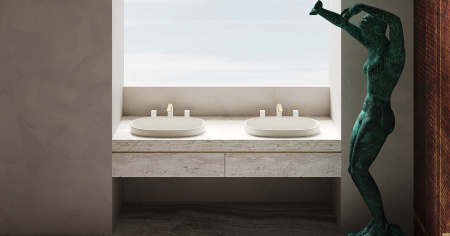 Раковина полувстраиваемая Salini GRECA покраска по RAL полностью, 1803201MF