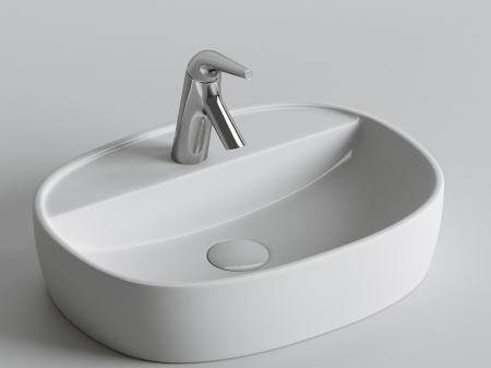 Умывальник накладной Ceramicanova Element 500*380*120мм, Белый, CN6036