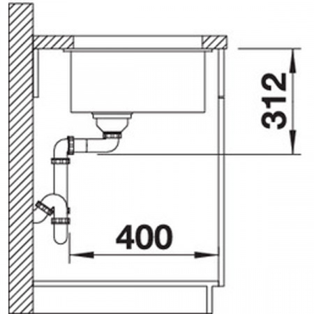 Кухонная мойка Blanco SUBLINE 700-U SILGRANIT отводная арматура InFino Белый