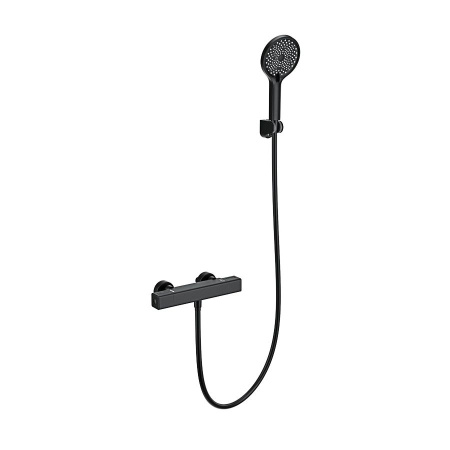 Смеситель для душа с термостатом WONZON & WOGHAND, Черный матовый (WW-B2016-A-MB)
