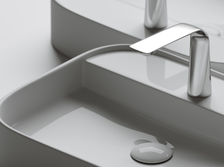 Умывальник чаша накладная прямоугольная Ceramicanova Element 550*450*110мм, Белый, CN6034