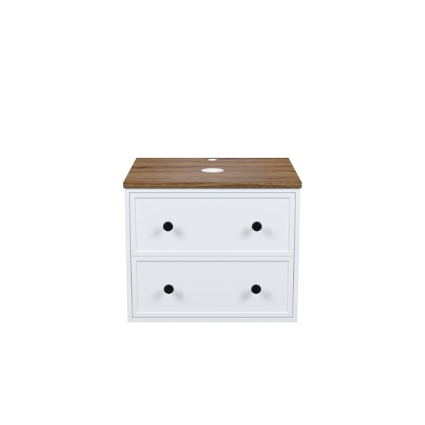 Тумба подвесная со столешницей МДФ, макадамия орех 60 см IDDIS Torr белый матовый (TOR60WMi95K)