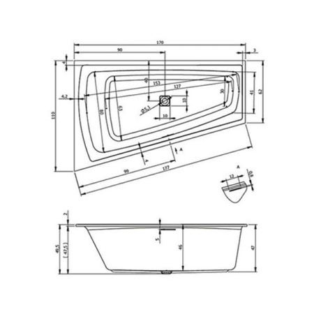 Акриловая ванна Riho Still Smart 170х110 L/R BR0400500000000