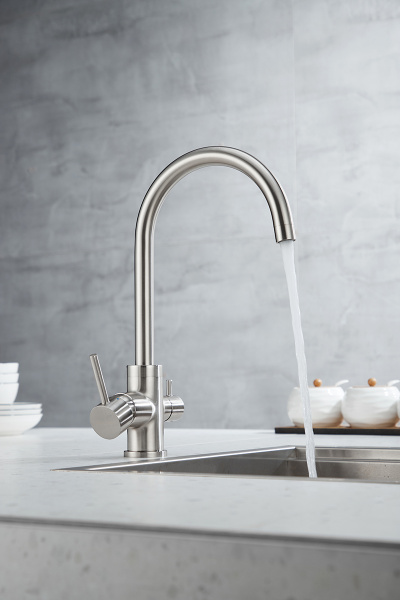 Смеситель для кухни Paulmark ESSEN Es213211-NI, никель