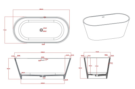 Timo Ванна solid ELISSA1580 (1580*740*580)