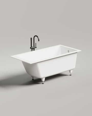 Ванна встраиваемая Salini CASCATA 150x70, S-Sense, глянцевый белый 105011G