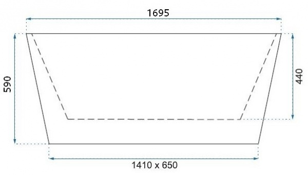 Акриловая ванна Rea SILVANO 170 REA-W0105 с сифоном